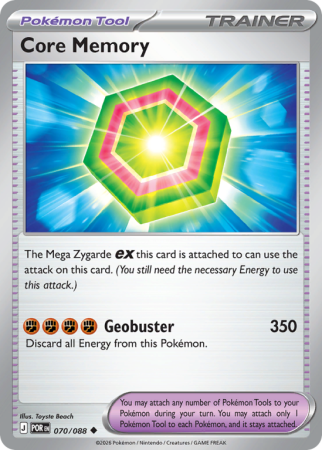 Pokémonkaart Core Memory nummer 70/88 uit de set Perfect Order (Mega Evolution)