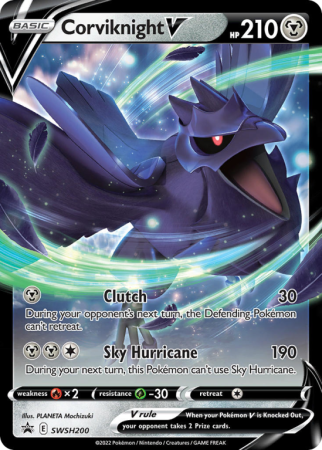 Pokémonkaart Corviknight V nummer SWSH200/103