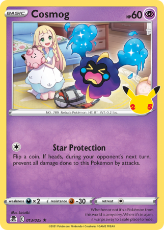 Pokémonkaart Cosmog nummer 13/25 uit de set Celebrations (Sword & Shield)