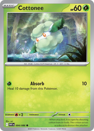 Pokémonkaart Cottonee nummer 4/86