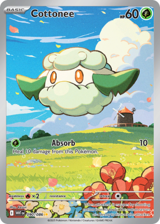 Pokémonkaart Cottonee nummer 90/86 uit de set White Flare (Scarlet & Violet)