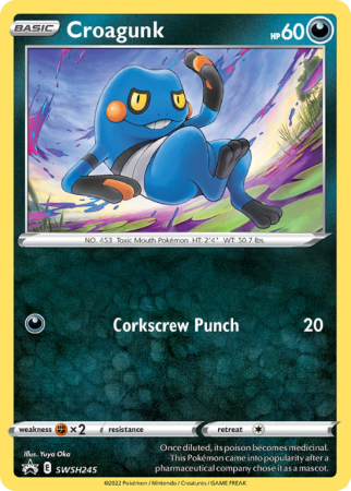 Pokémonkaart Croagunk nummer SWSH245/103