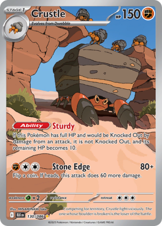 Pokémonkaart Crustle nummer 130/86