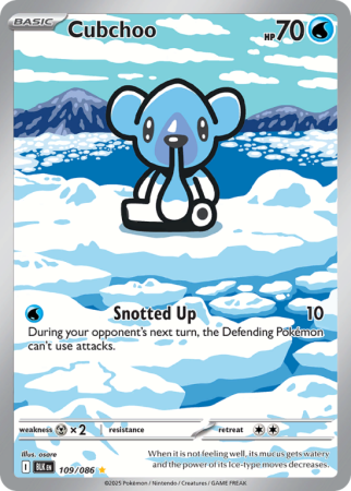Pokémonkaart Cubchoo nummer 109/86