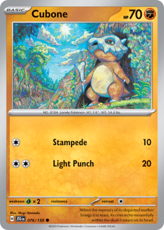 Pokémonkaart Cubone nummer 76/159 uit de set Journey Together (Scarlet & Violet)
