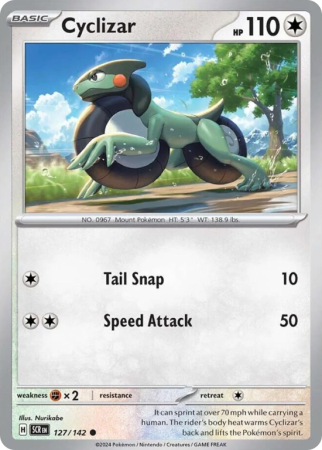 Pokémonkaart Cyclizar nummer 127/142 uit de set Stellar Crown (Scarlet & Violet)
