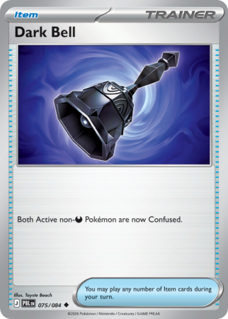 Pokémonkaart Dark Bell nummer 75/84 uit de set Pitch Black (Mega Evolution)