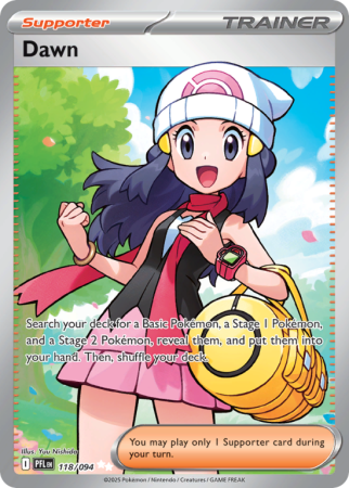 Pokémonkaart Dawn nummer 118/94 uit de set Phantasmal Flames (Mega Evolution)