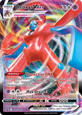 Pokémonkaart Deoxys VMAX nummer SWSH267/103 uit de set SWSH Black Star Promos (Sword & Shield)
