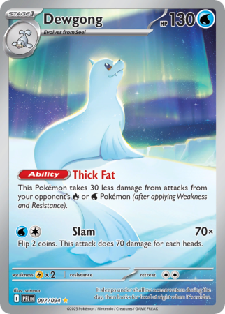 Pokémonkaart Dewgong nummer 97/94 uit de set Phantasmal Flames (Mega Evolution)