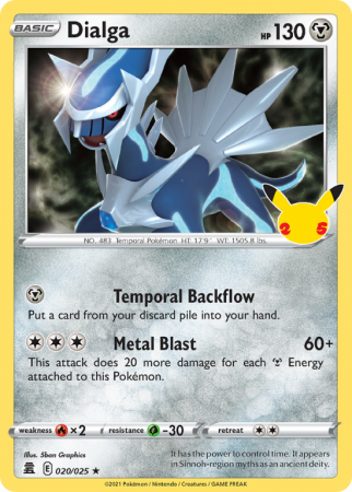 Pokémonkaart Dialga nummer 20/25 uit de set Celebrations (Sword & Shield)