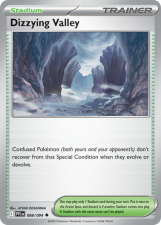 Pokémonkaart Dizzying Valley nummer 88/94 uit de set Phantasmal Flames (Mega Evolution)