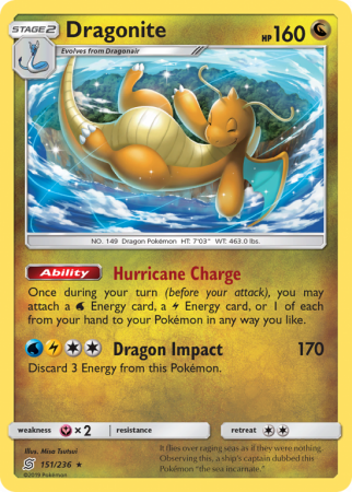 Dragonite 151/236 Sun & Moon Unified Minds