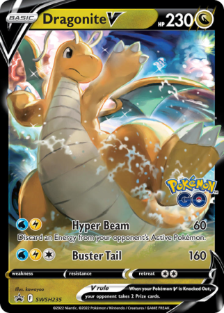 Pokémonkaart Dragonite V nummer SWSH235/103 uit de set SWSH Black Star Promos (Sword & Shield)