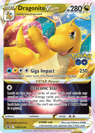 Pokémonkaart Dragonite VSTAR nummer SWSH236/103