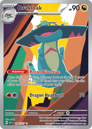 Pokémonkaart Drakloak nummer 248/217