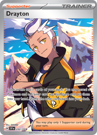 Pokémonkaart Drayton nummer 232/191