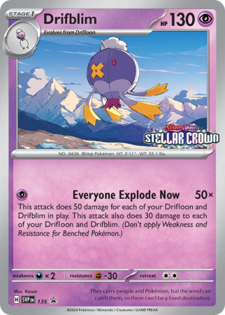 Pokémonkaart Drifblim nummer 135/14