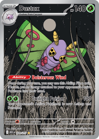 Pokémonkaart Dustox nummer 220/217