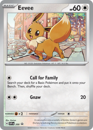 Pokémonkaart Eevee nummer 200/14 uit de set Scarlet & Violet Black Star Promos (Scarlet & Violet)