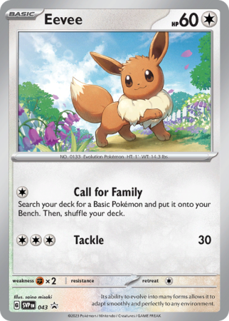 Pokémonkaart Eevee nummer 43/14