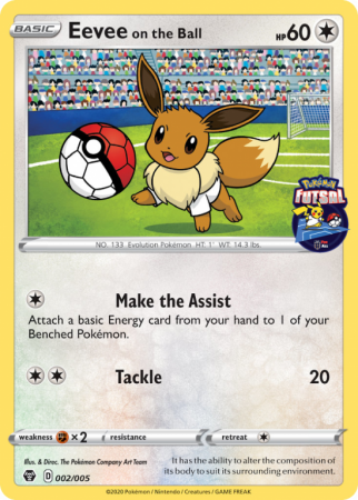 Eevee on the Ball 2/5 Other Pokémon Futsal Collection