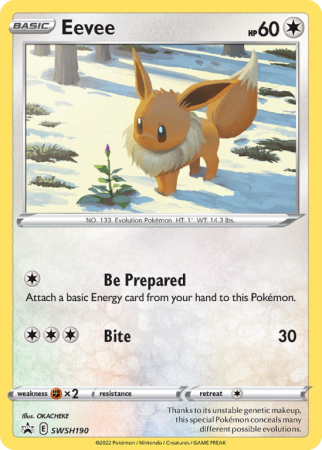 Pokémonkaart Eevee nummer SWSH190/103