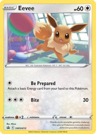Pokémonkaart Eevee nummer SWSH212/103 uit de set SWSH Black Star Promos (Sword & Shield)