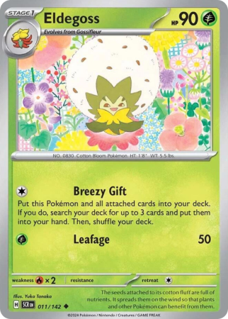 Pokémonkaart Eldegoss nummer 11/142 uit de set Stellar Crown (Scarlet & Violet)