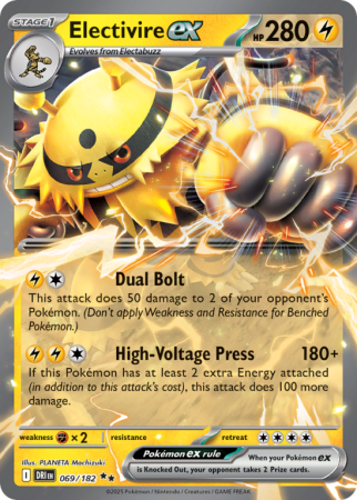Pokémonkaart Electivire ex nummer 69/182