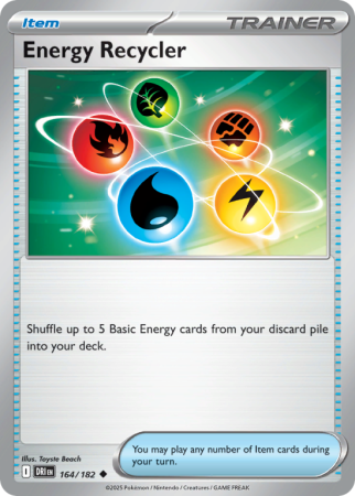 Pokémonkaart Energy Recycler nummer 164/182 uit de set Destined Rivals (Scarlet & Violet)