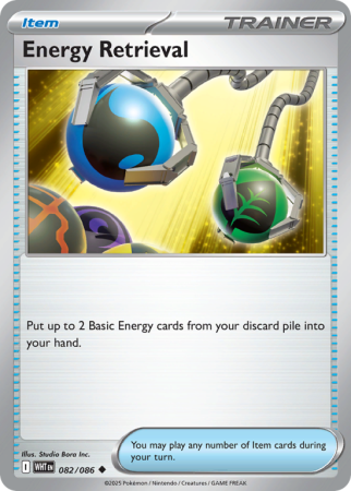 Pokémonkaart Energy Retrieval nummer 82/86 uit de set White Flare (Scarlet & Violet)