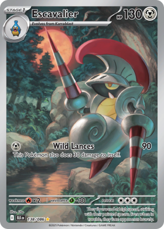 Pokémonkaart Escavalier nummer 138/86