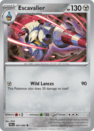 Pokémonkaart Escavalier nummer 60/86
