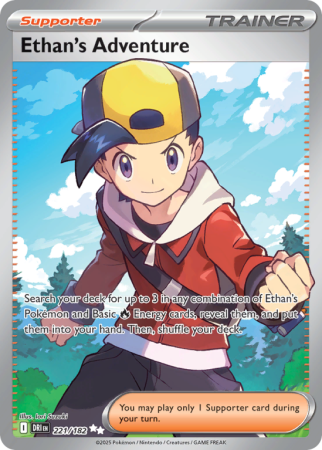 Pokémonkaart Ethan's Adventure nummer 221/182