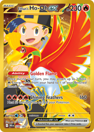 Pokémonkaart Ethan's Ho-Oh ex nummer 239/182