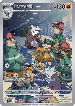 Pokémonkaart Excadrill nummer 174/162
