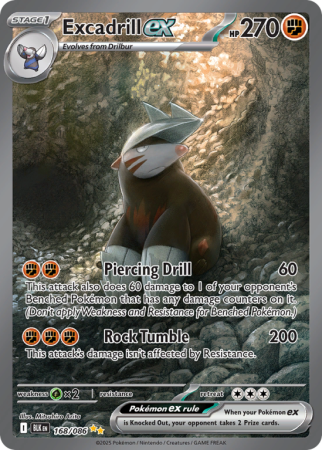 Pokémonkaart Excadrill ex nummer 168/86