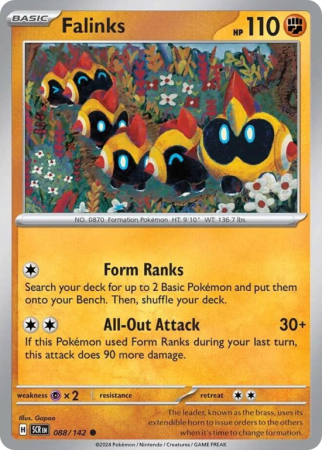 Pokémonkaart Falinks nummer 88/142 uit de set Stellar Crown (Scarlet & Violet)