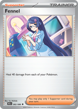 Pokémonkaart Fennel nummer 82/86 uit de set Black Bolt (Scarlet & Violet)
