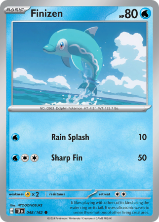Pokémonkaart Finizen nummer 48/162 uit de set Temporal Forces (Scarlet & Violet)