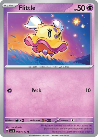 Pokémonkaart Flittle nummer 68/142 uit de set Stellar Crown (Scarlet & Violet)