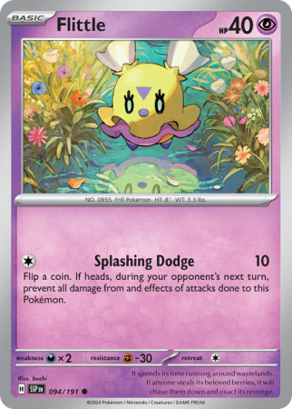 Pokémonkaart Flittle nummer 94/191 uit de set Surging Sparks (Scarlet & Violet)