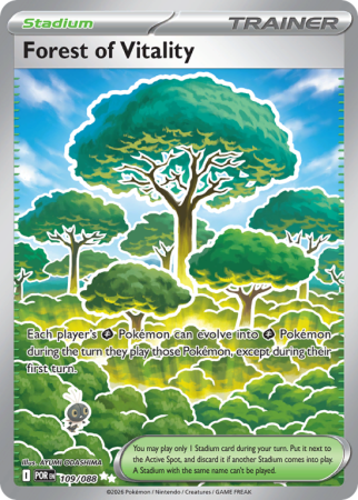 Pokémonkaart Forest of Vitality nummer 109/88 uit de set Perfect Order (Mega Evolution)