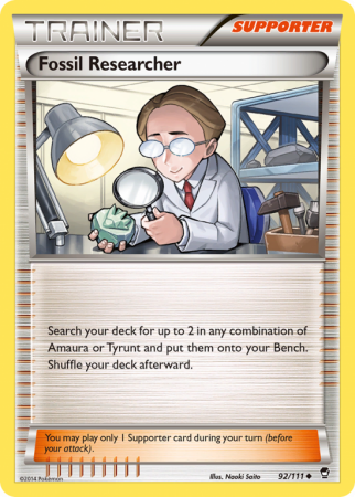 Fossil Researcher 92/111 XY Furious Fists