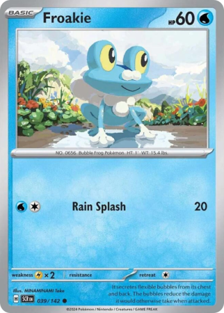 Pokémonkaart Froakie nummer 39/142 uit de set Stellar Crown (Scarlet & Violet)