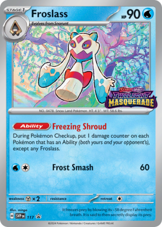 Pokémonkaart Froslass nummer 117/14 uit de set Scarlet & Violet Black Star Promos (Scarlet & Violet)