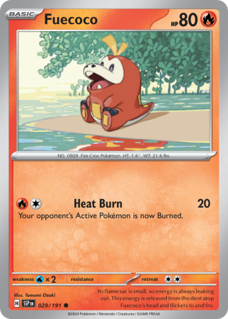 Pokémonkaart Fuecoco nummer 29/191