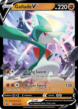 Pokémonkaart Gallade V nummer SWSH258/103 uit de set SWSH Black Star Promos (Sword & Shield)