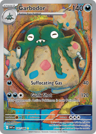 Pokémonkaart Garbodor nummer 141/86